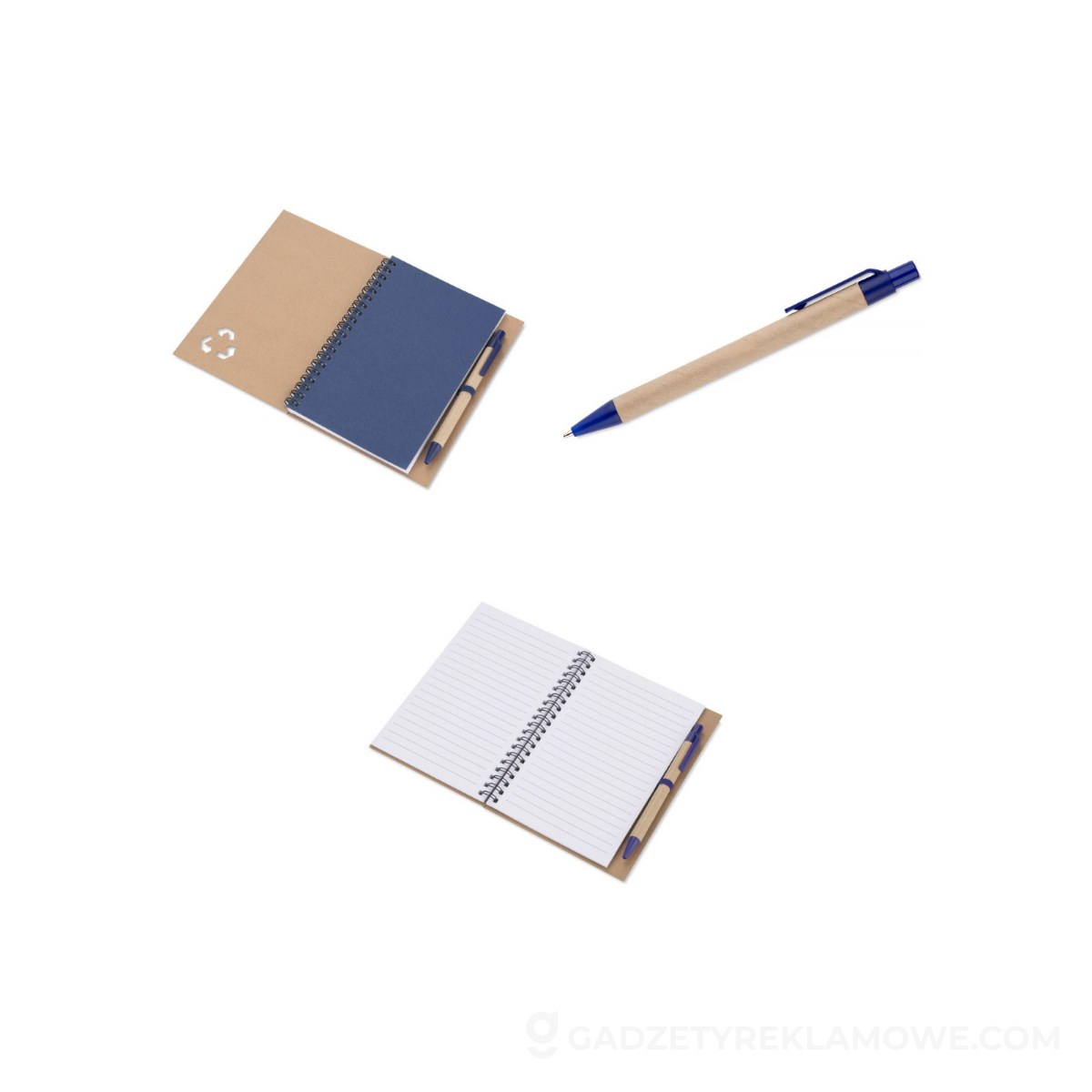 Notes z długopisem SERENO - niebieski