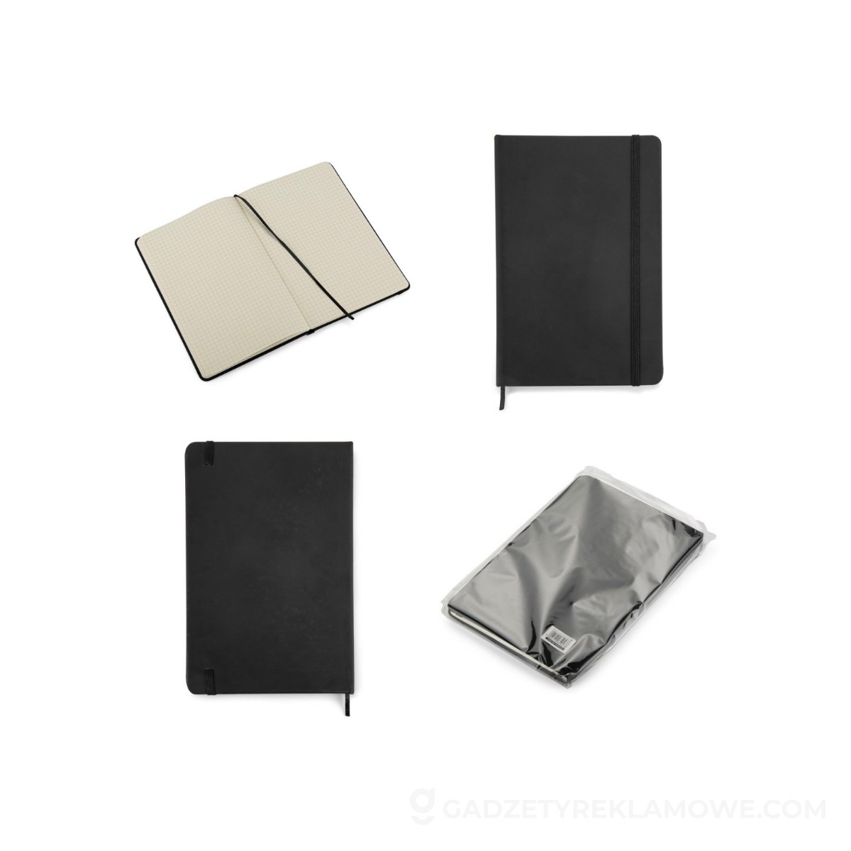 Notes VITAL w kratkę A5 - czarny