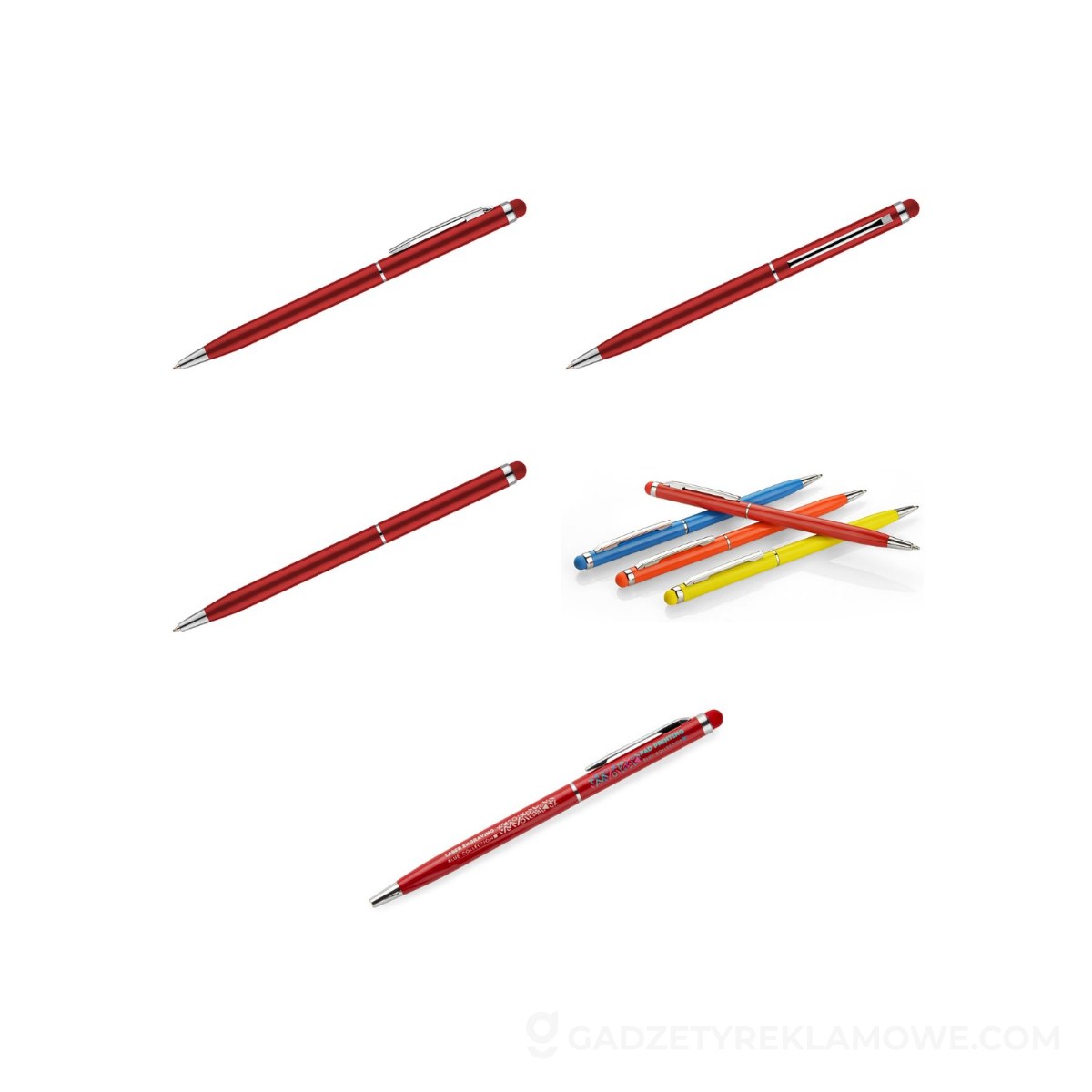 Długopis touch TIN 2 - czerwony
