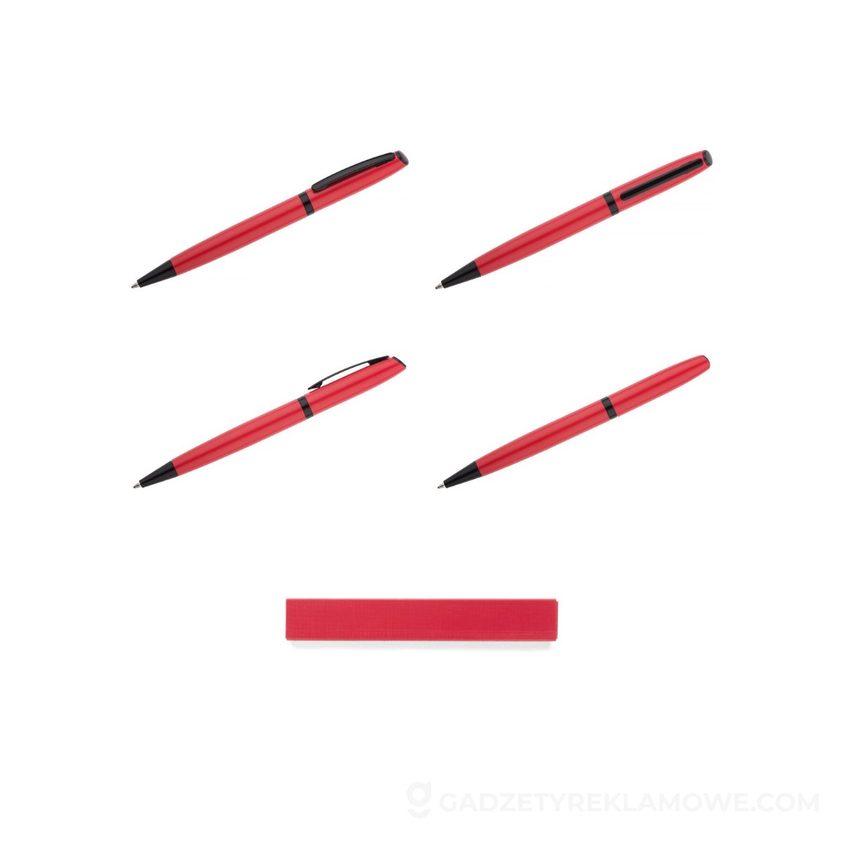 Długopis w etui RIO - czerwony