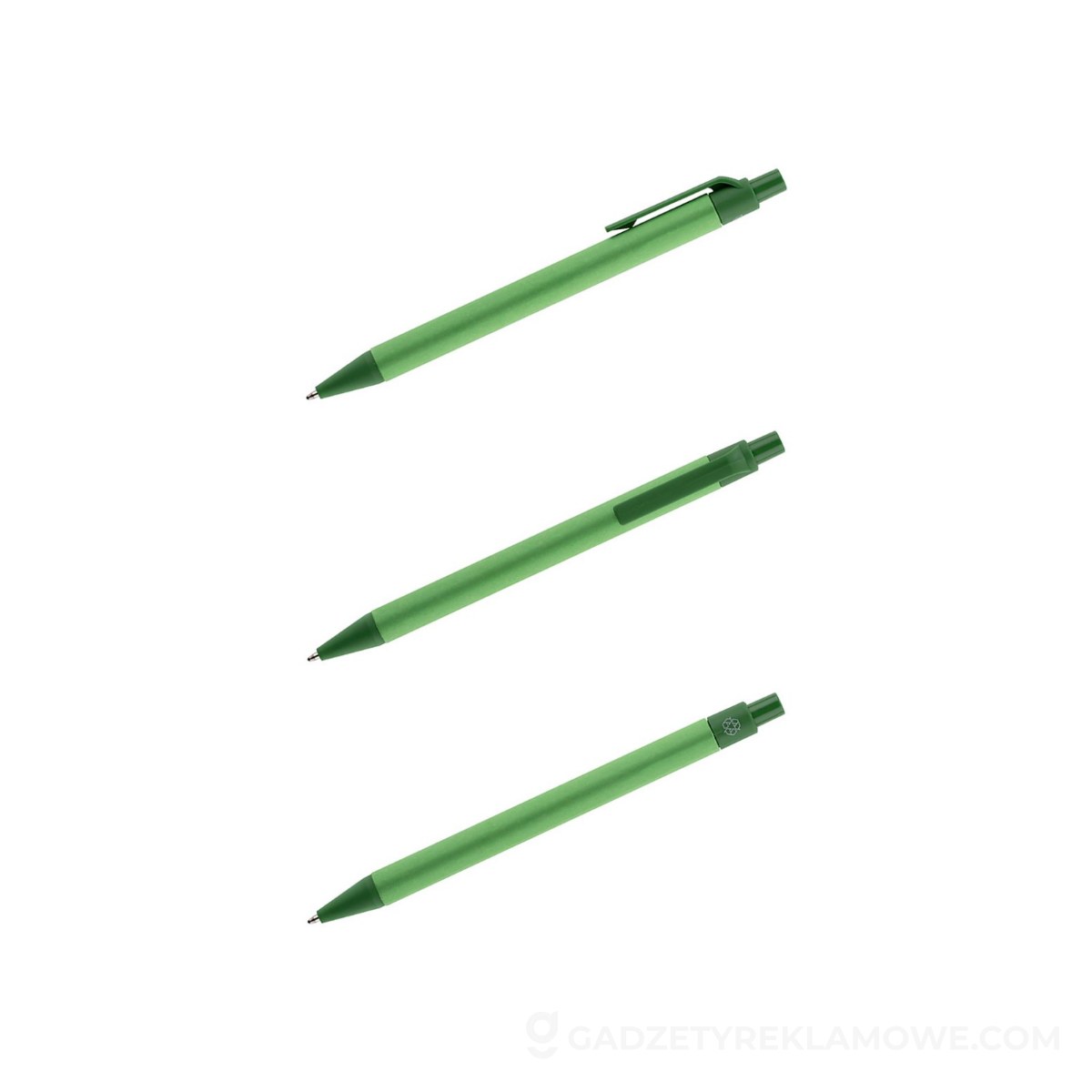 Długopis papierowy POLI - zielony