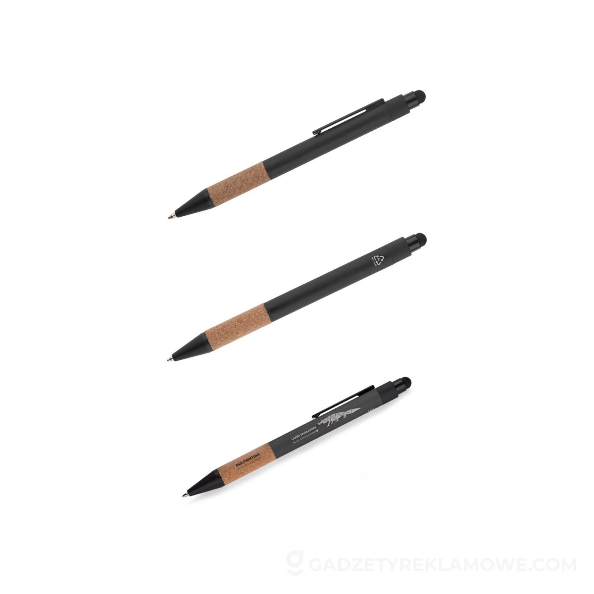 Długopis z touch pen BOSAY - czarny