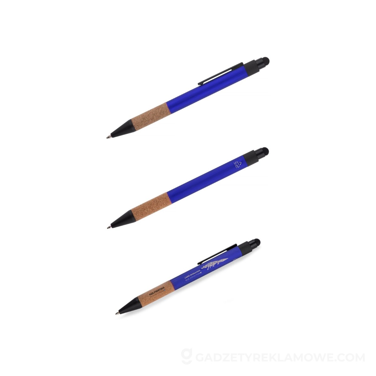 Długopis z touch pen BOSAY - niebieski