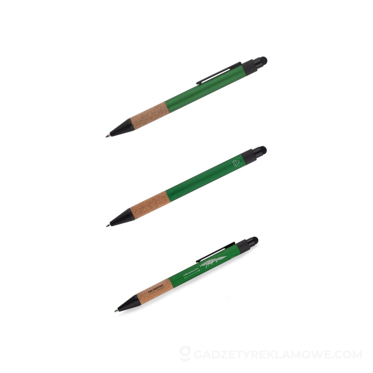 Długopis z touch pen BOSAY - zielony