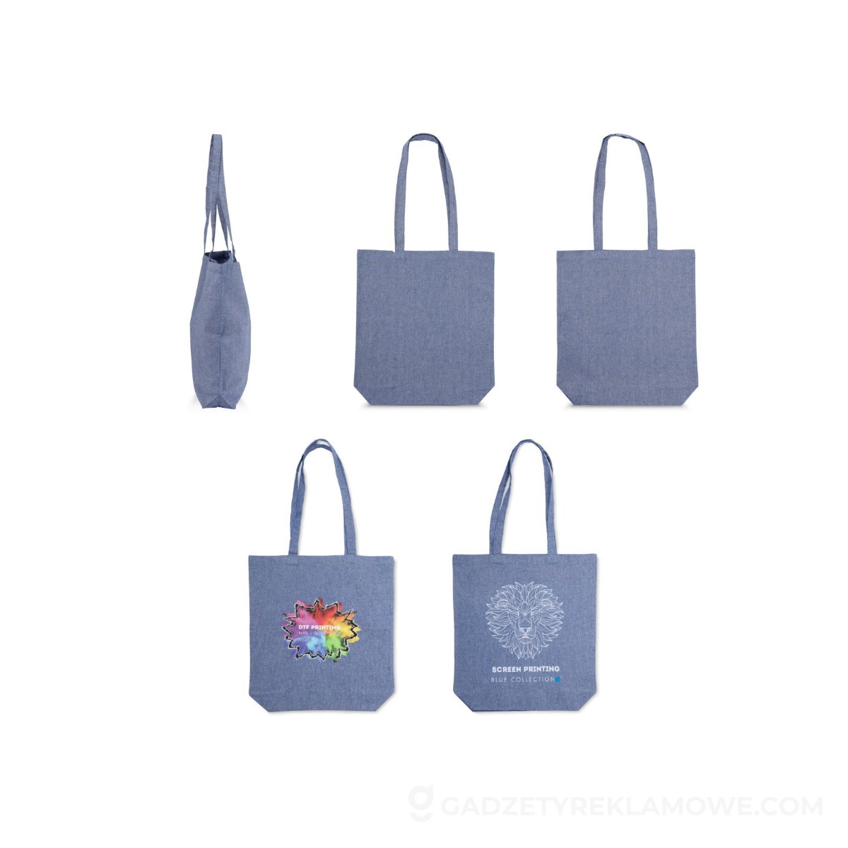 Torba bawełniana LAN 140 g - granatowa