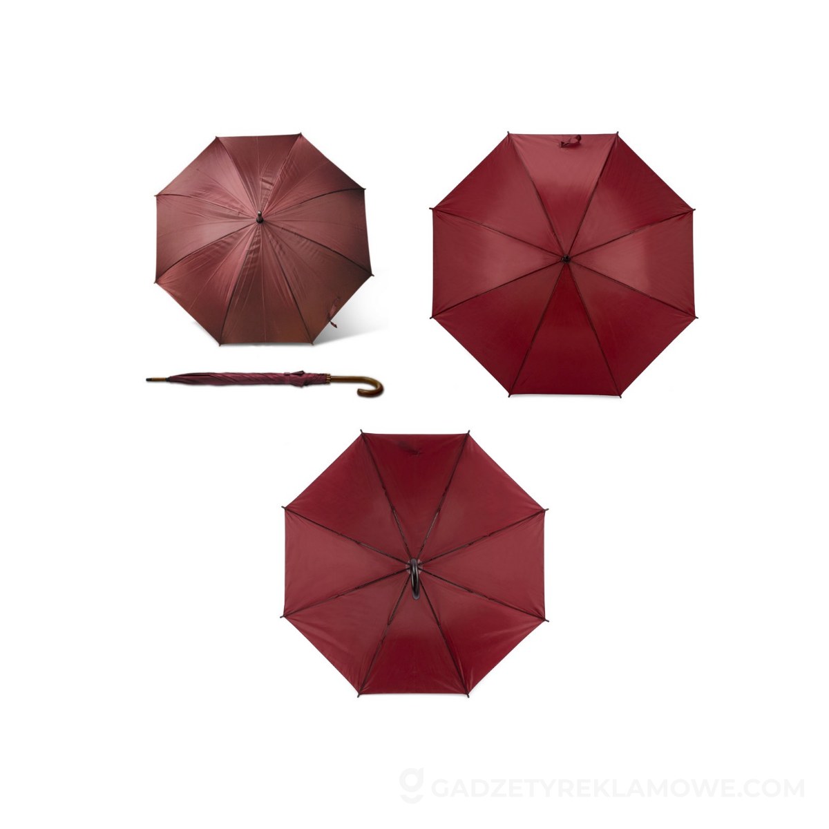 Parasol STICK - bordowy