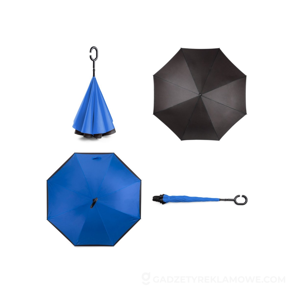 Parasol REVERS - niebieski