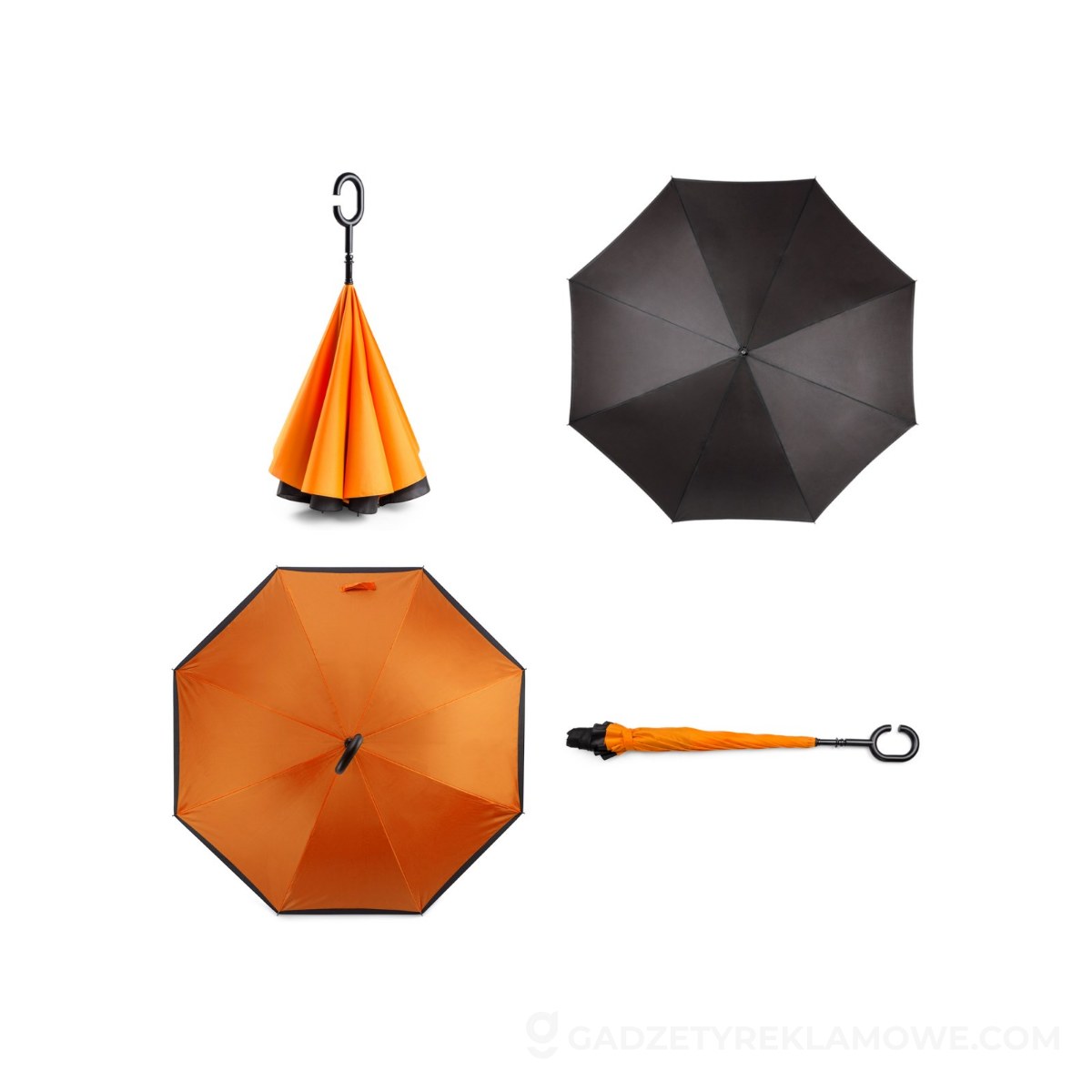 Parasol REVERS - pomarańczowy