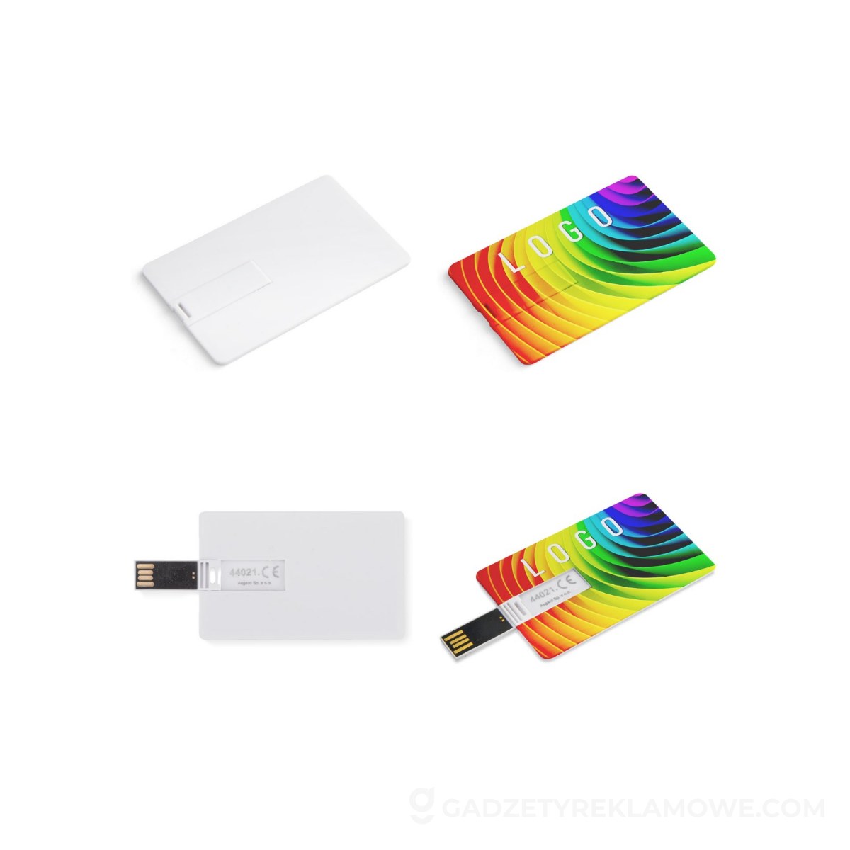 Jakie gadżety reklamowe dla klientów premium? 12 Pamięć USB KARTA 8 GB - biała