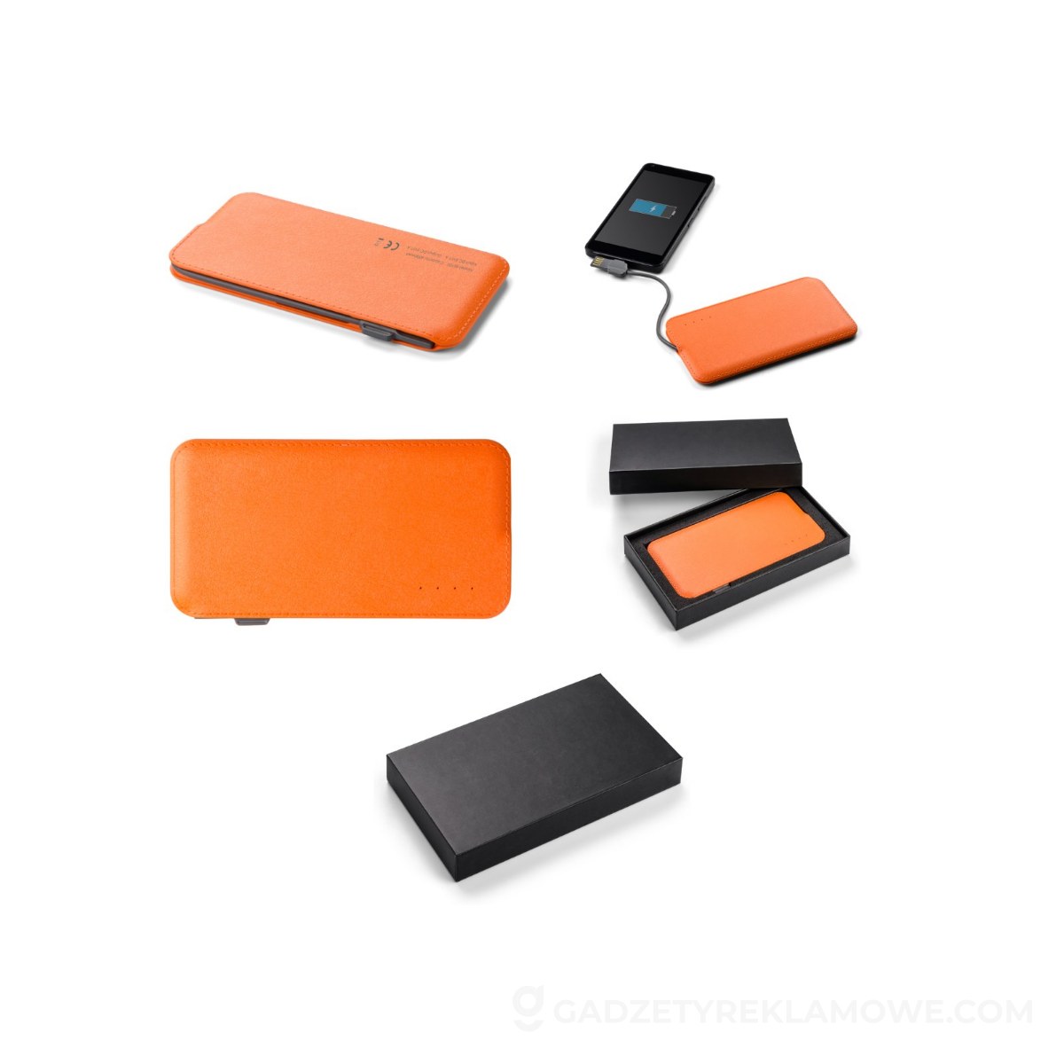 Pendrive’y czy powerbanki reklamowe – co rządzi w świecie biznesowych gadżetów? 2 Power bank FINO 4000 mAh - pomarańczowy