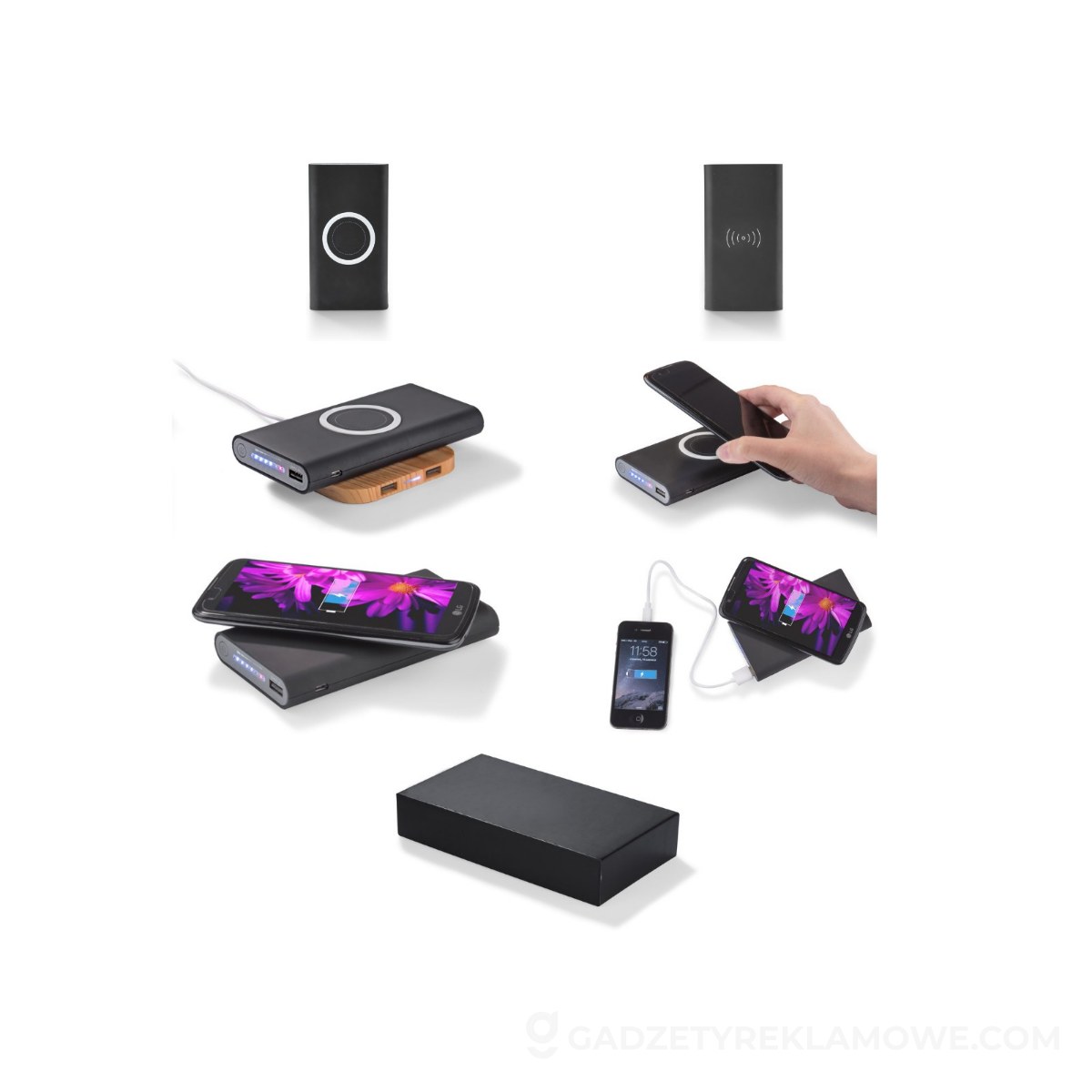 Powerbank Double 8000 mAh - czarny