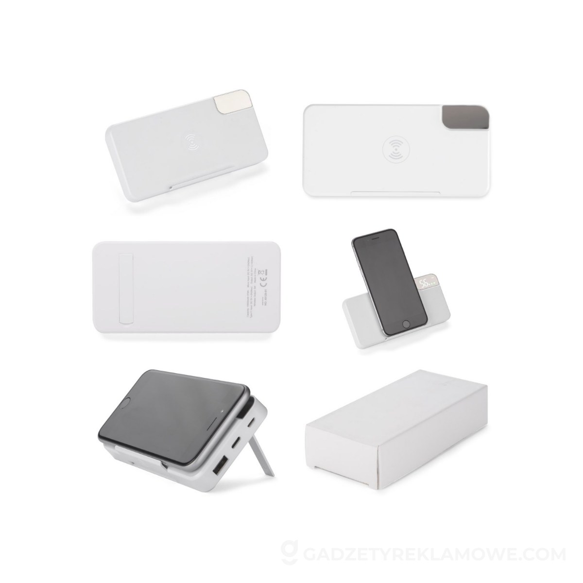 ASG-45120-01-wariantu-watermark Powerbank Stand 10000 mAh - biały