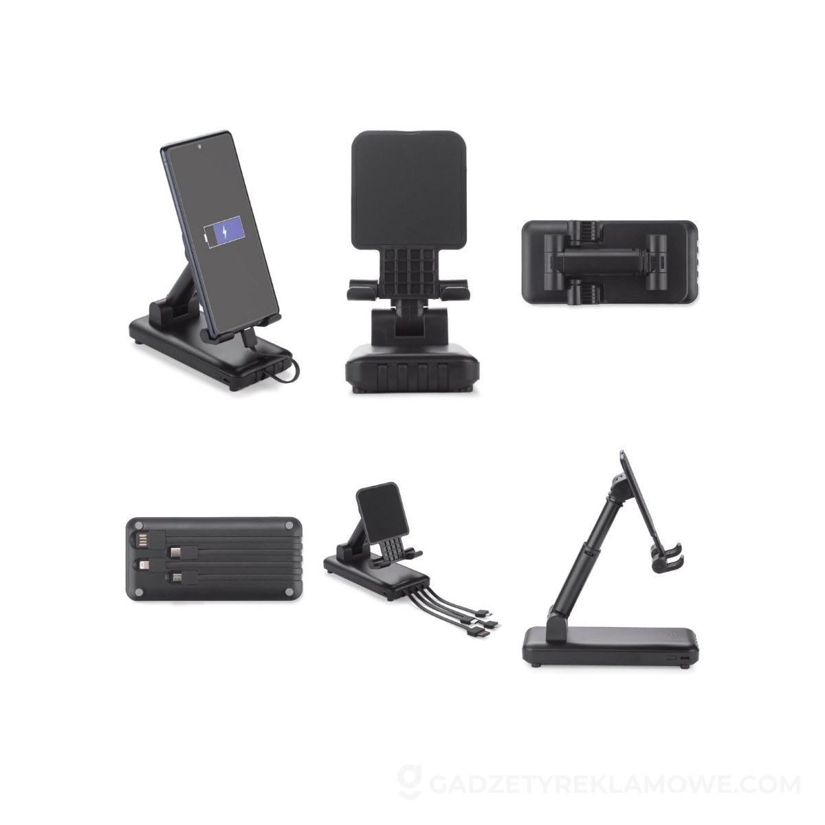 Power bank ze stojakiem SEGURO 10000 mAh - czarny