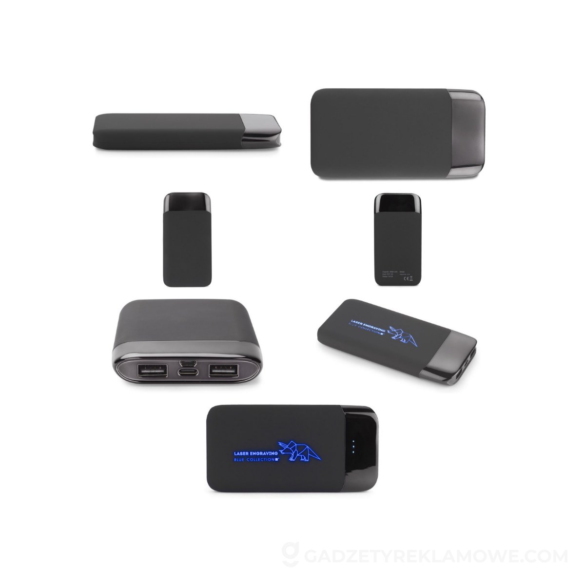 Power bank MING 8000 mAh USB-C - niebieski