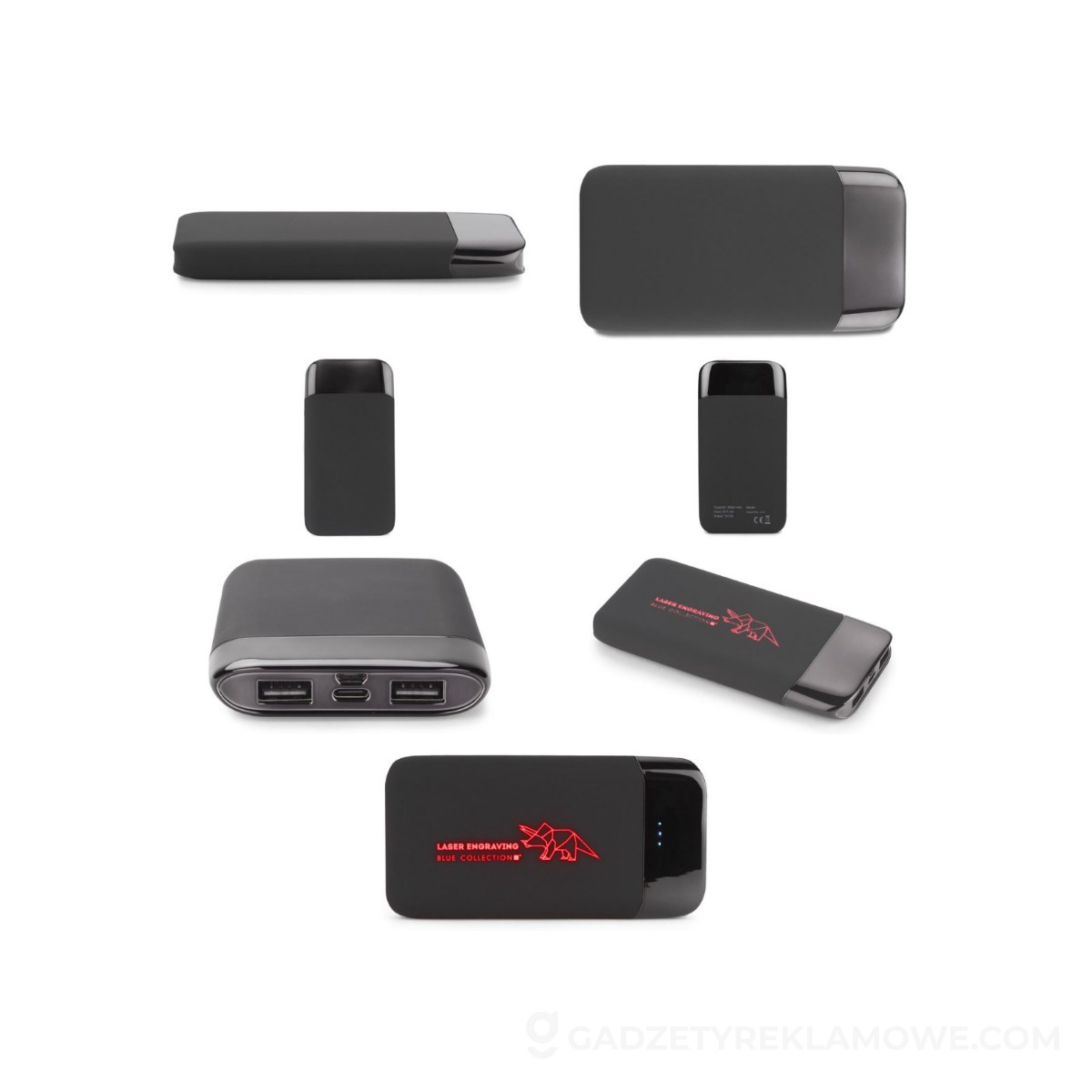 Powerbank Ming 8000 mAh USB-C - czerwony