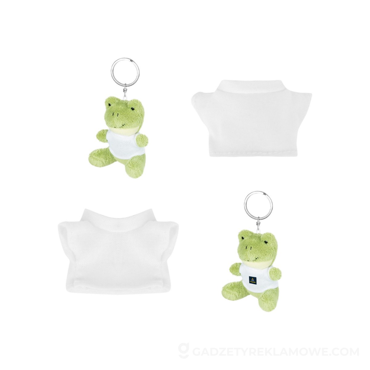 Pluszowa żaba, brelok | Sallie - zielona