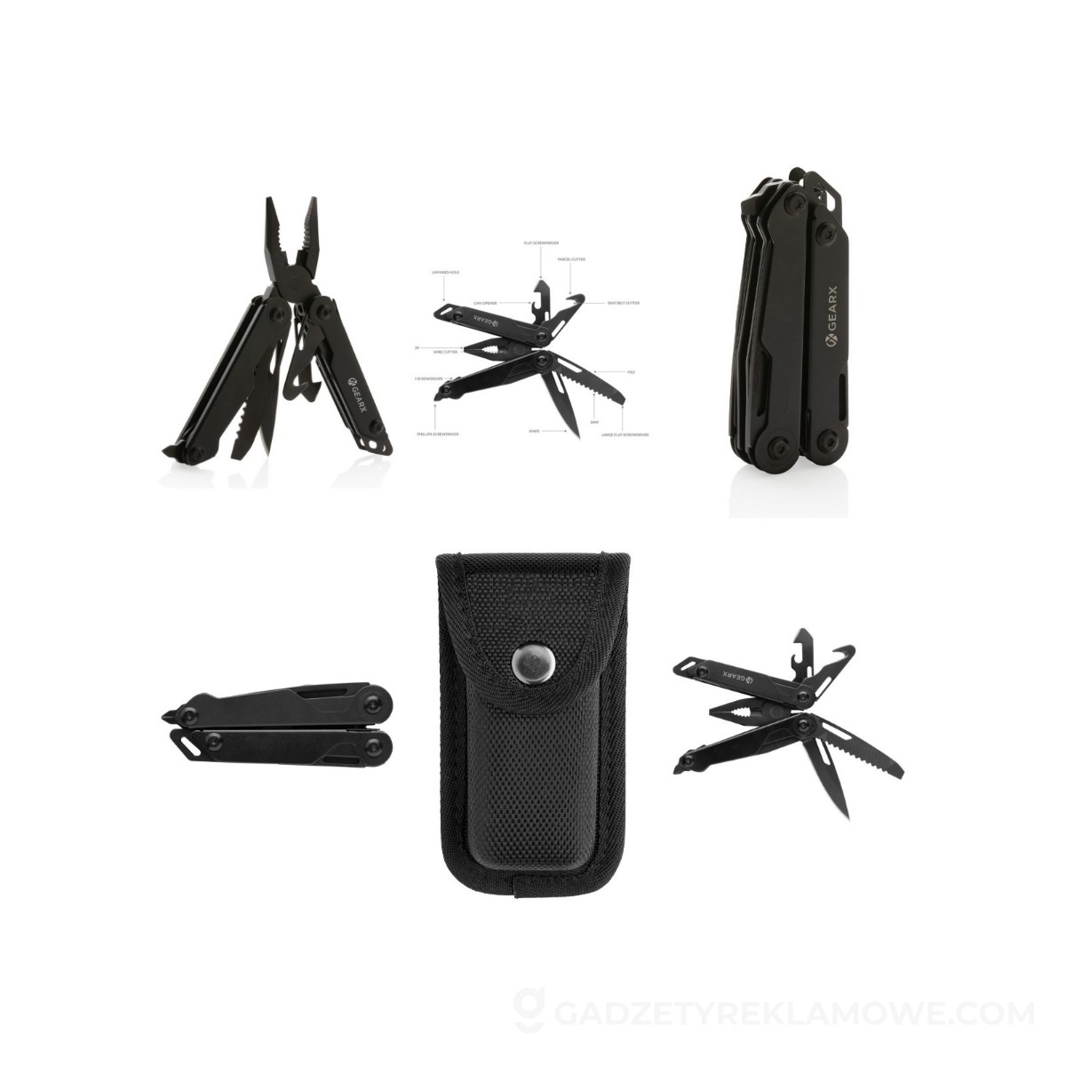 Narzędzie wielofunkcyjne Gear X - czarne