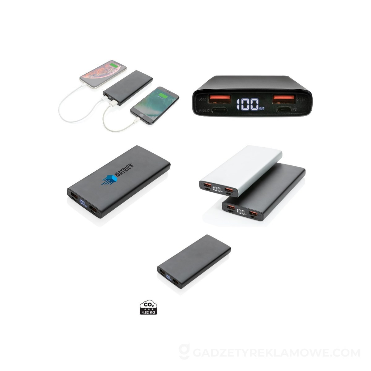 Szybki power bank 10000 mAh - czarny