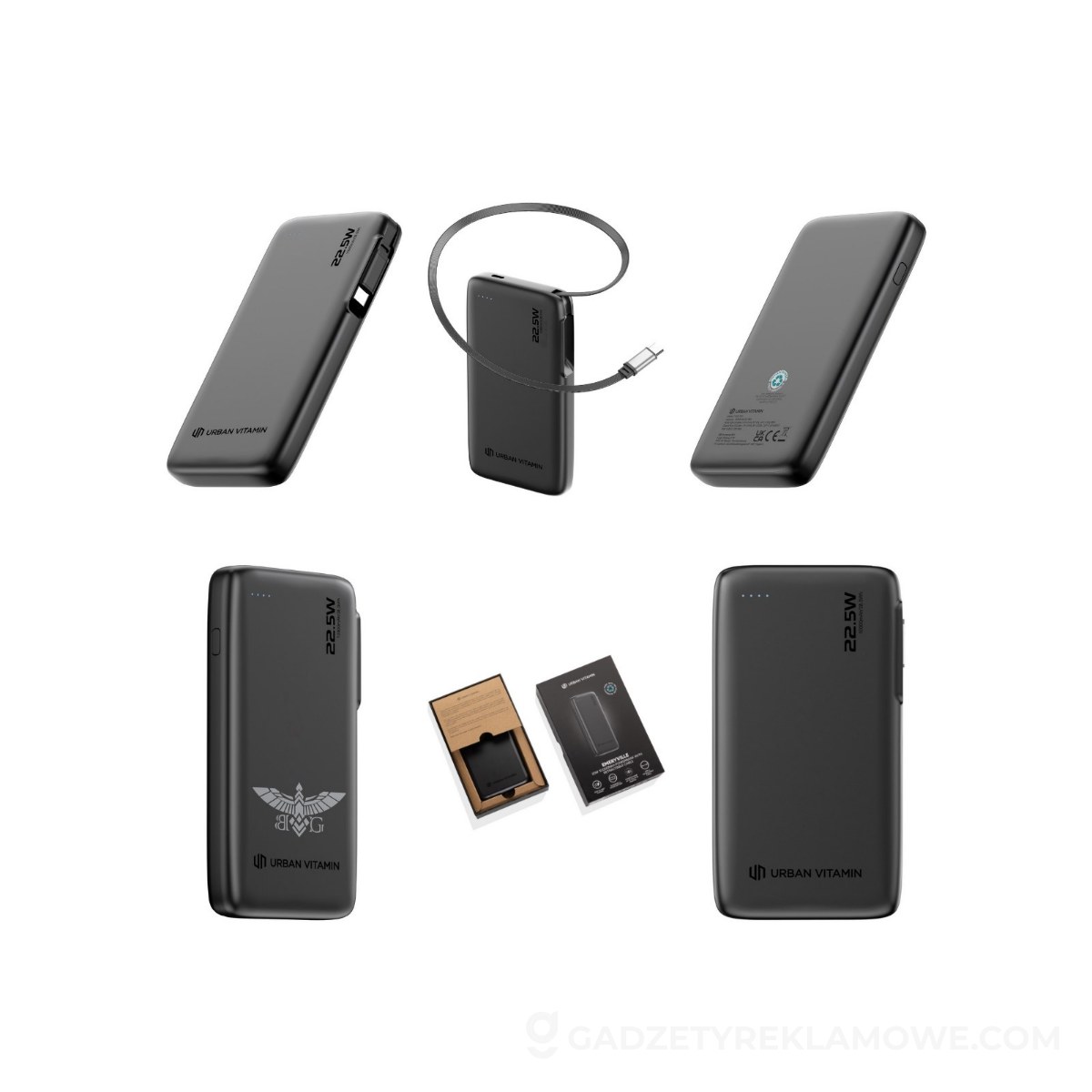 AXP-P322-7301-wariantu-watermark Powerbank Urban Vitamin Emeryville 10000 mAh - czarny