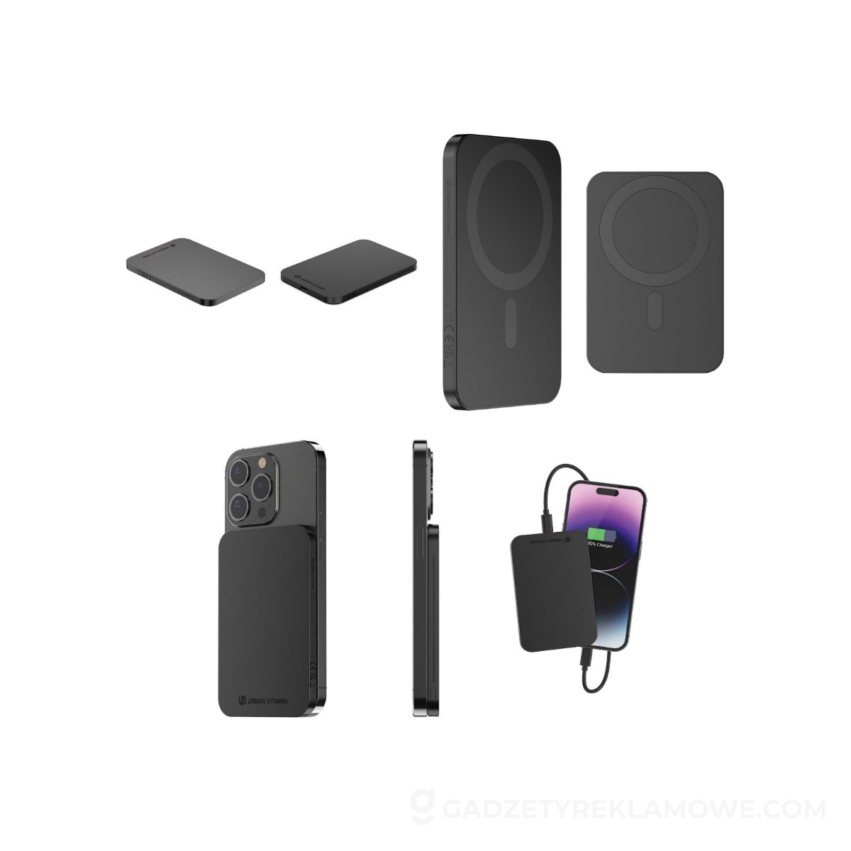AXP-P322-811-wariantu-watermark Power bank 3000 mAh Urban Vitamin Burbank, RABS - czarny