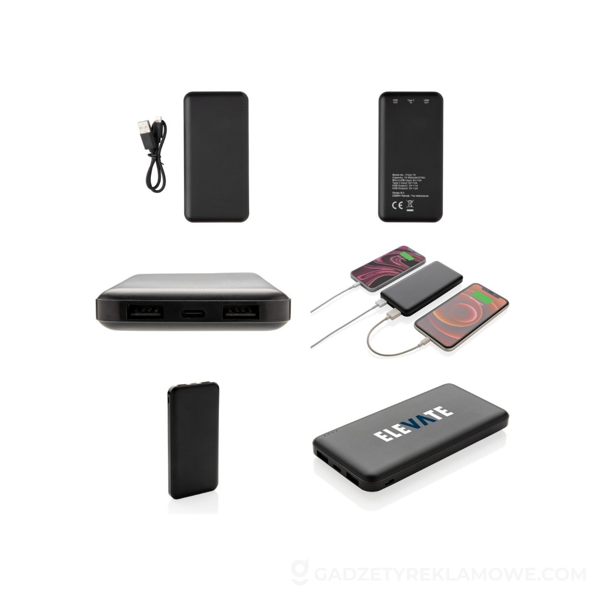 Pendrive’y czy powerbanki reklamowe – co rządzi w świecie biznesowych gadżetów? 7 Power bank 10000 mAh - czarny
