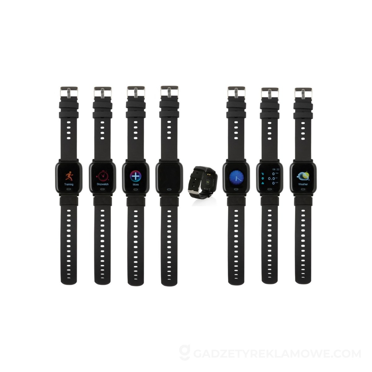 Monitor aktywności Fit Watch, TPE z recyklingu - czarny