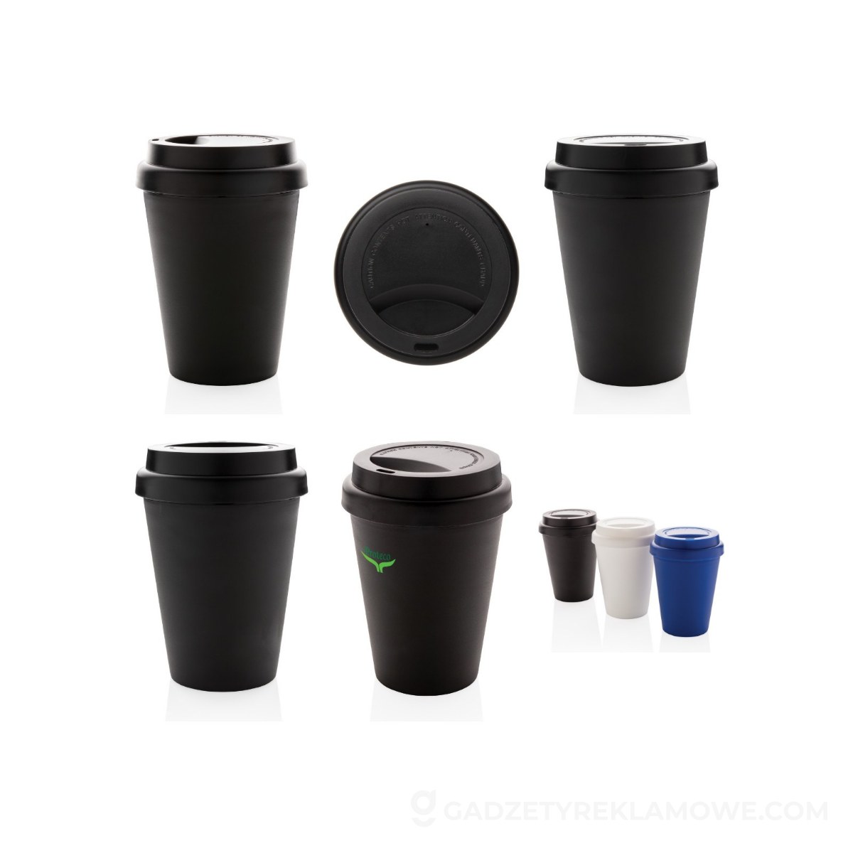 Kubek podróżny z PP 300 ml - czarny