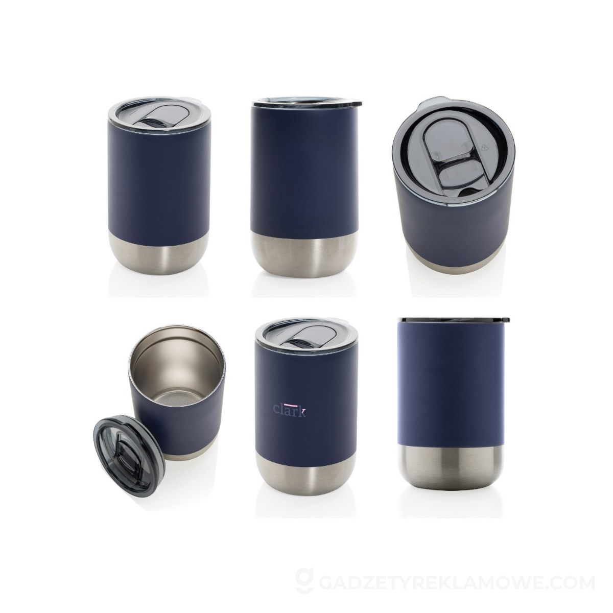 AXP-P433-0625-wariantu-watermark Kubek termiczny 360 ml, stal nierdzewna z recyklingu - niebieski