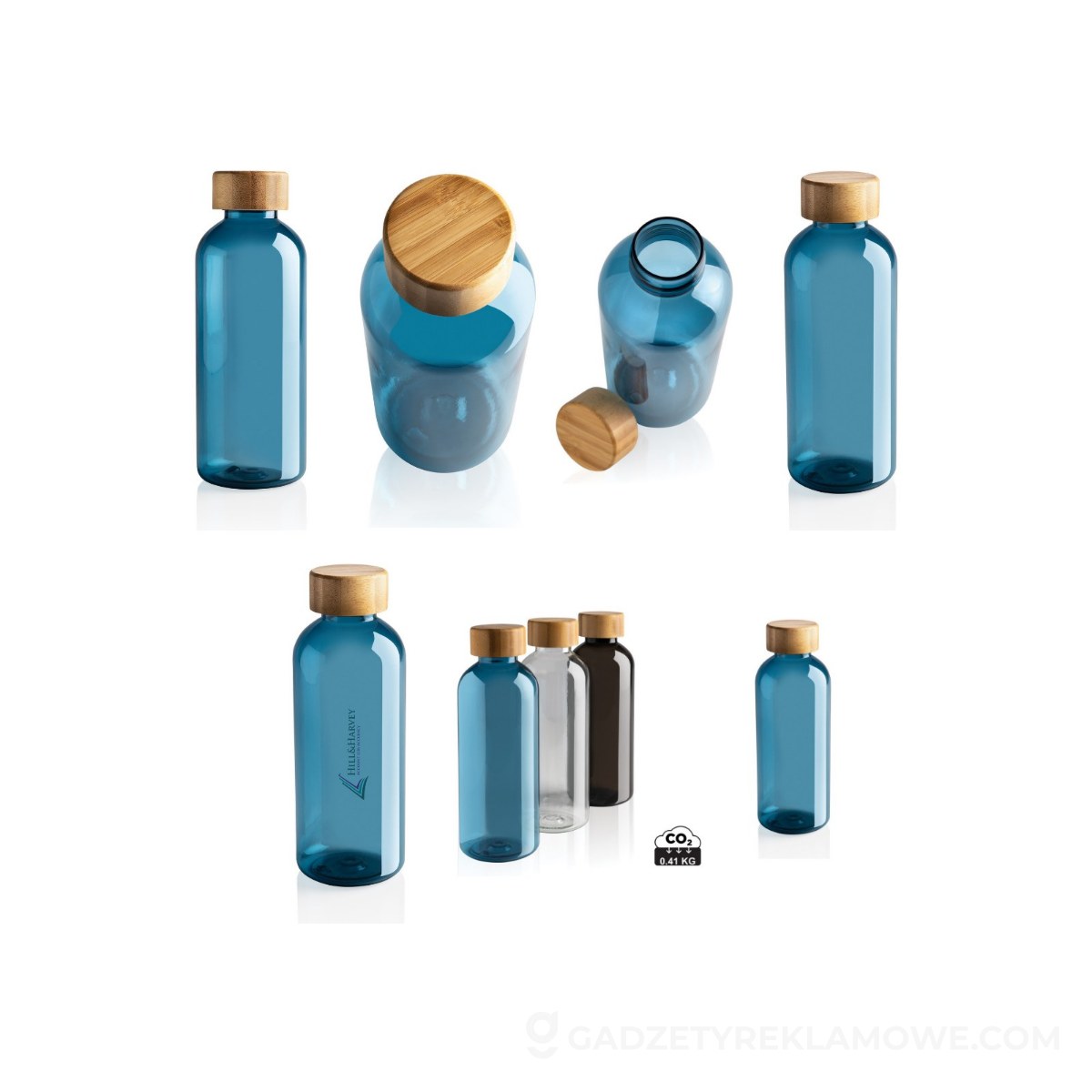 Butelka sportowa 660 ml z RPET - niebieska