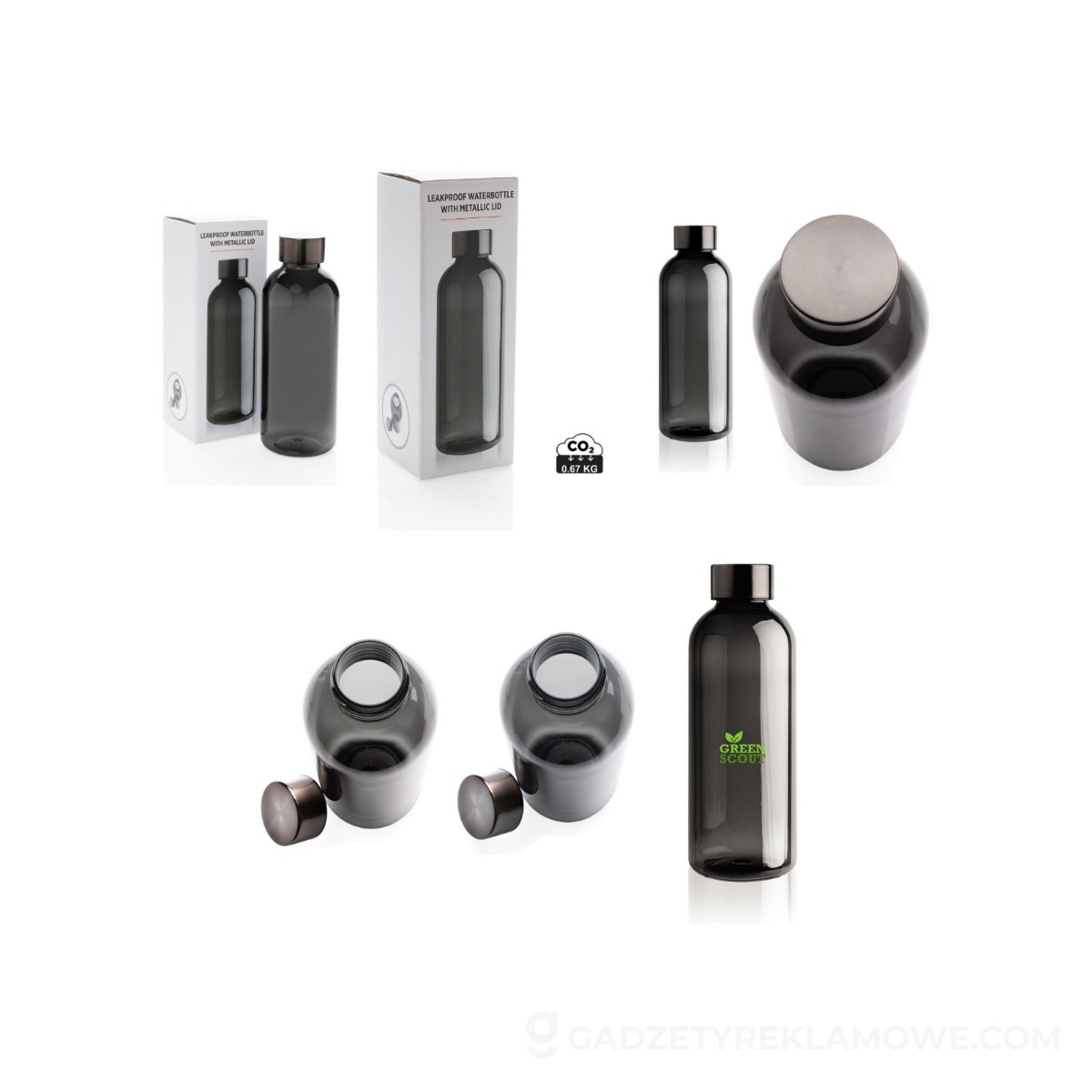 Butelka sportowa 620 ml - czarna