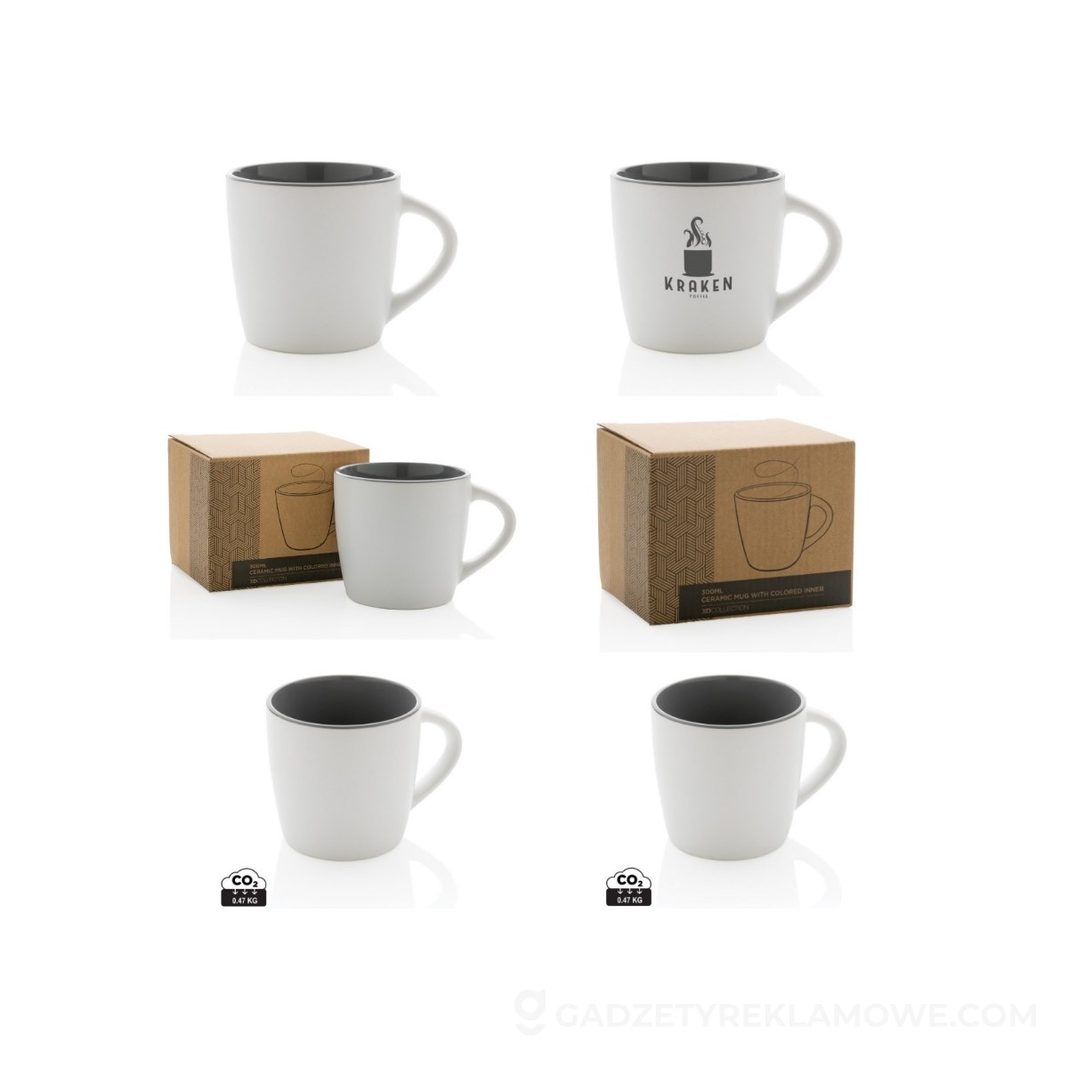 AXP-P434-003-wariantu-watermark Kubek ceramiczny 300 ml - szary
