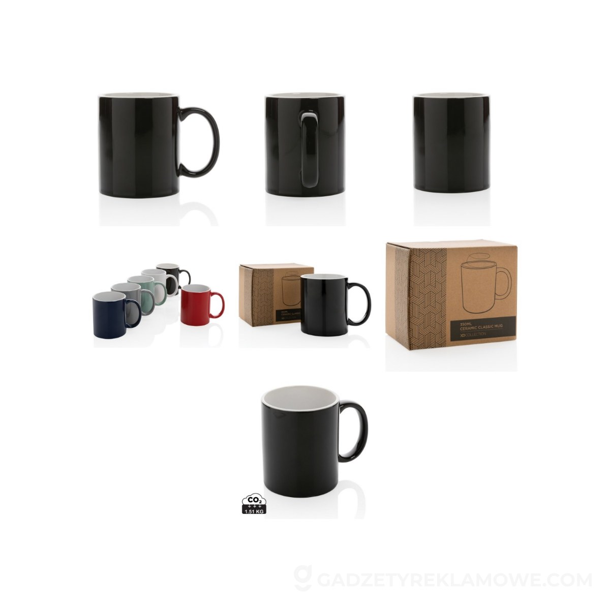 Kubek ceramiczny 350 ml - czarny