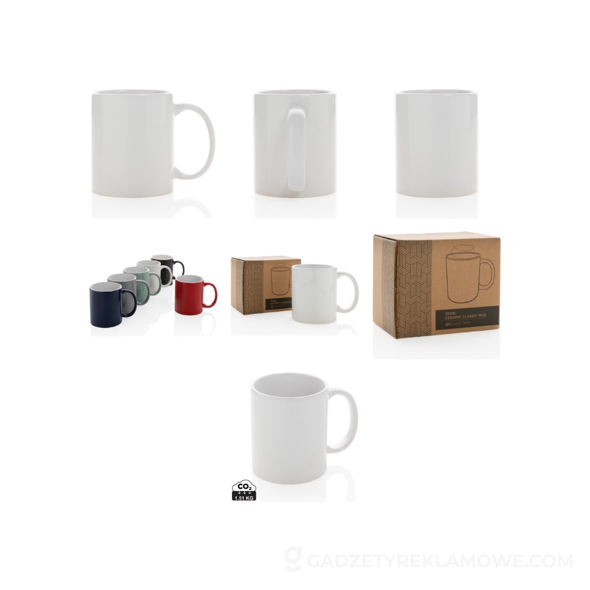 Kubek ceramiczny 350 ml - biały