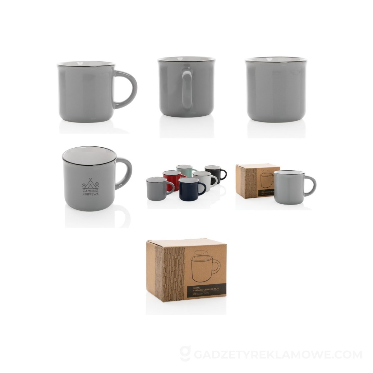 AXP-P434-032-wariantu-watermark Kubek ceramiczny 280 ml - szary