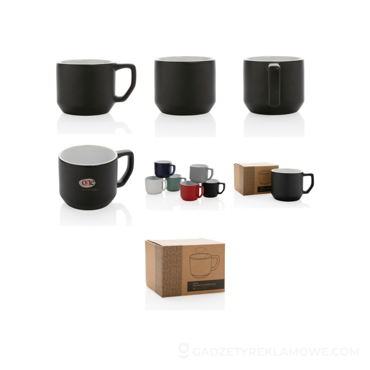 Jakie są najbardziej popularne gadżety reklamowe? 3 Kubek ceramiczny 350 ml - czarny