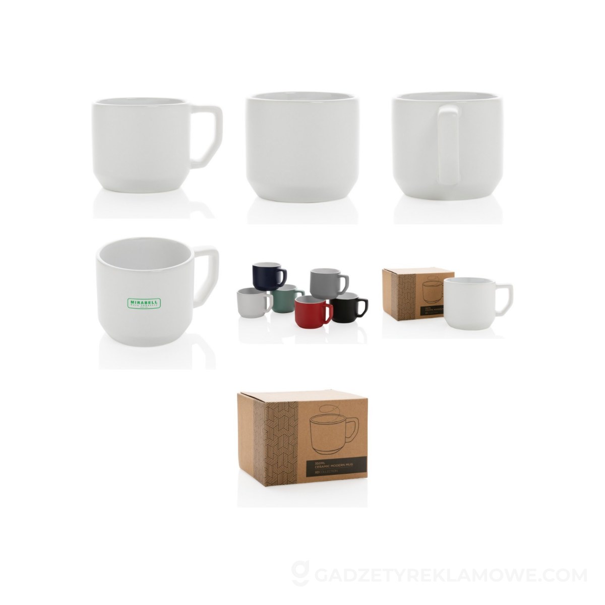 Kubek ceramiczny 350 ml - biały