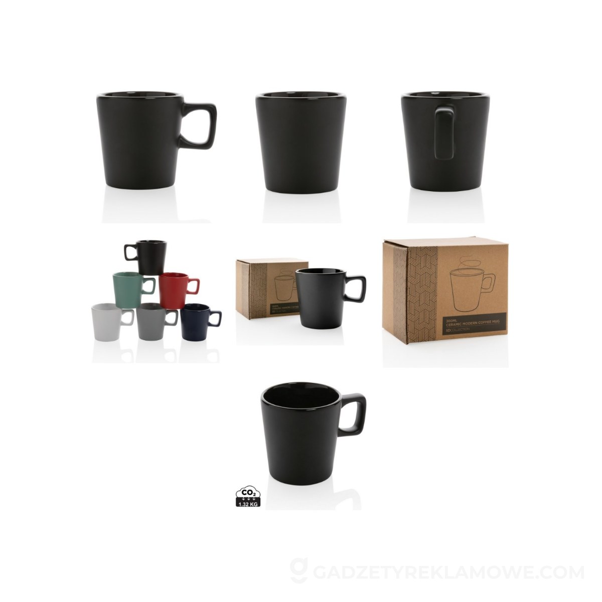 Kubek ceramiczny 300 ml - czarny