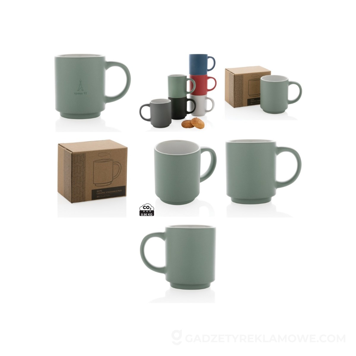 Kubek ceramiczny 180 ml - zielony