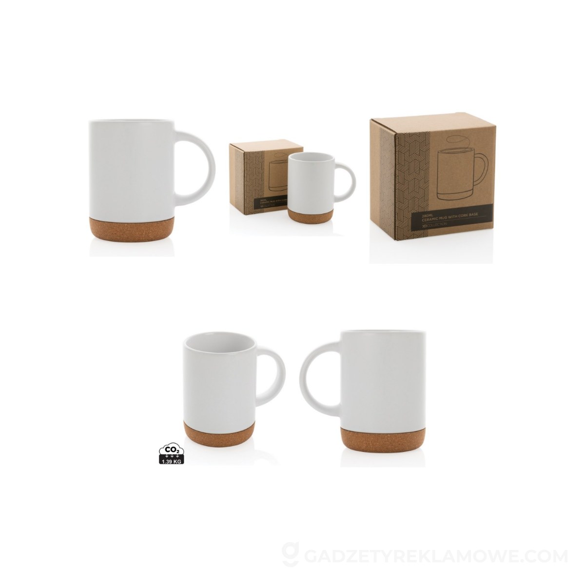 Kubek ceramiczny 280 ml - biały