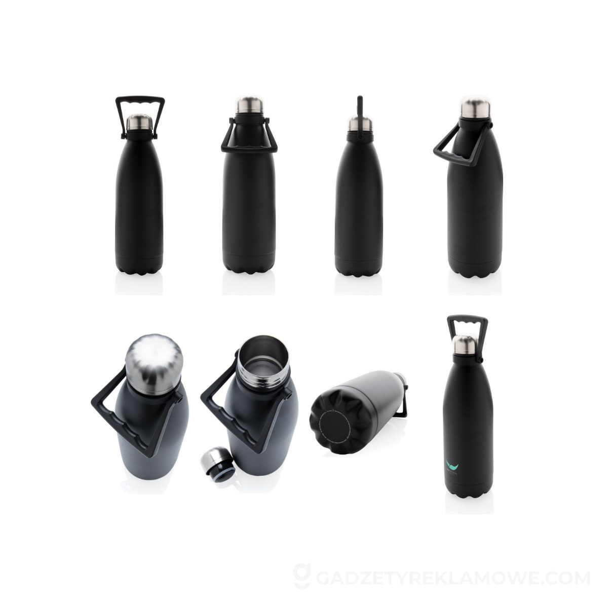 Butelka termiczna 1500 ml, stal nierdzewna z recyklingu - czarna