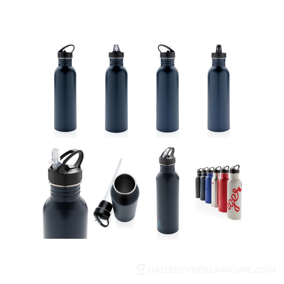 Butelka sportowa 710 ml Deluxe - niebieska