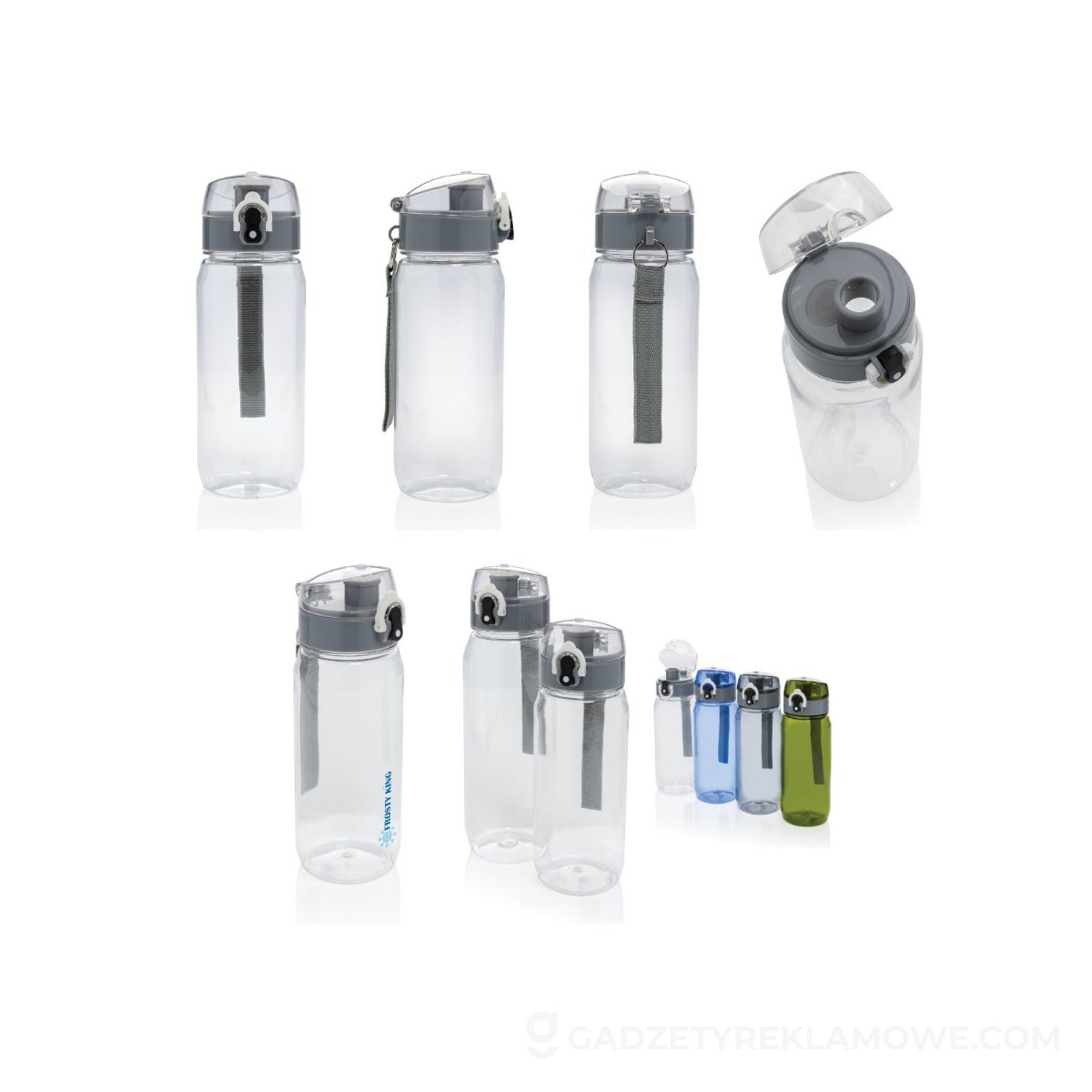 Butelka sportowa 600 ml Yide, RPET - neutralna