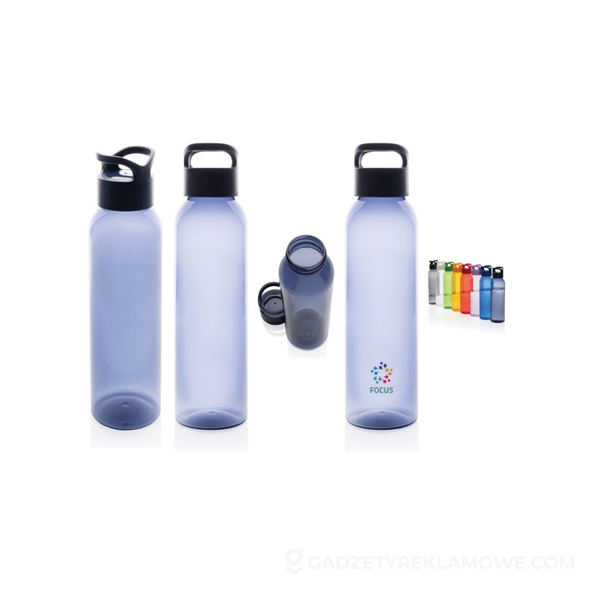 Butelka sportowa Oasis 650 ml z rPET - niebieska