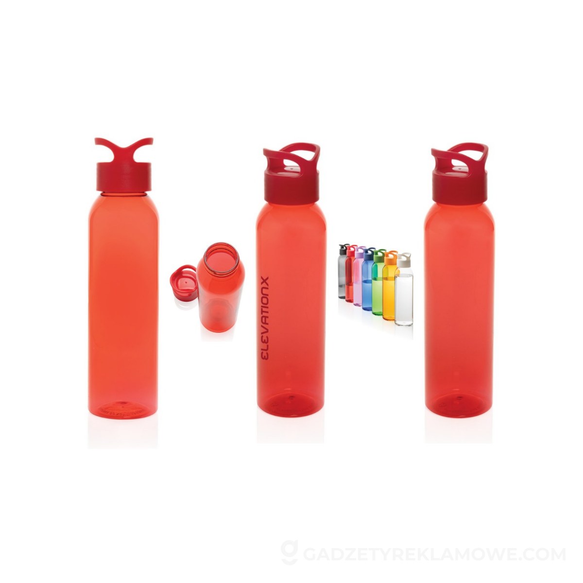 Butelka sportowa 650 ml Oasis, RPET - czerwona