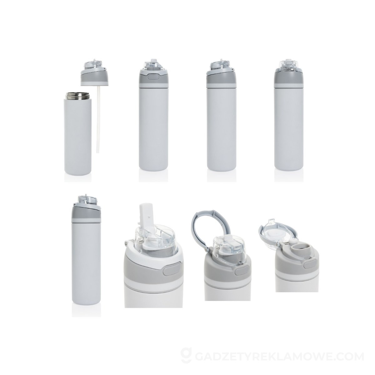 Butelka motywacyjna Omni 700 ml - biała
