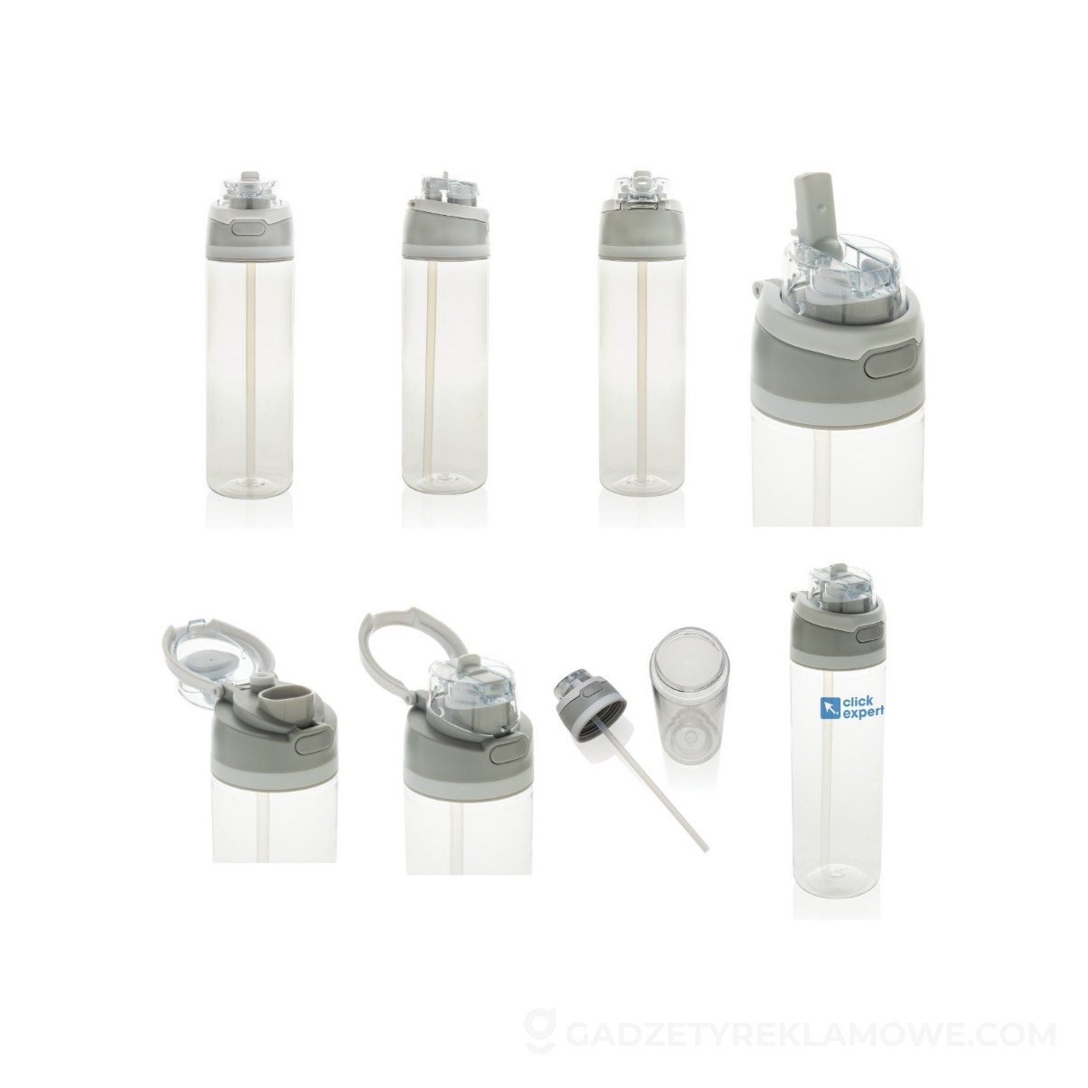 Butelka sportowa 800 ml Omni Sip RPET - biała
