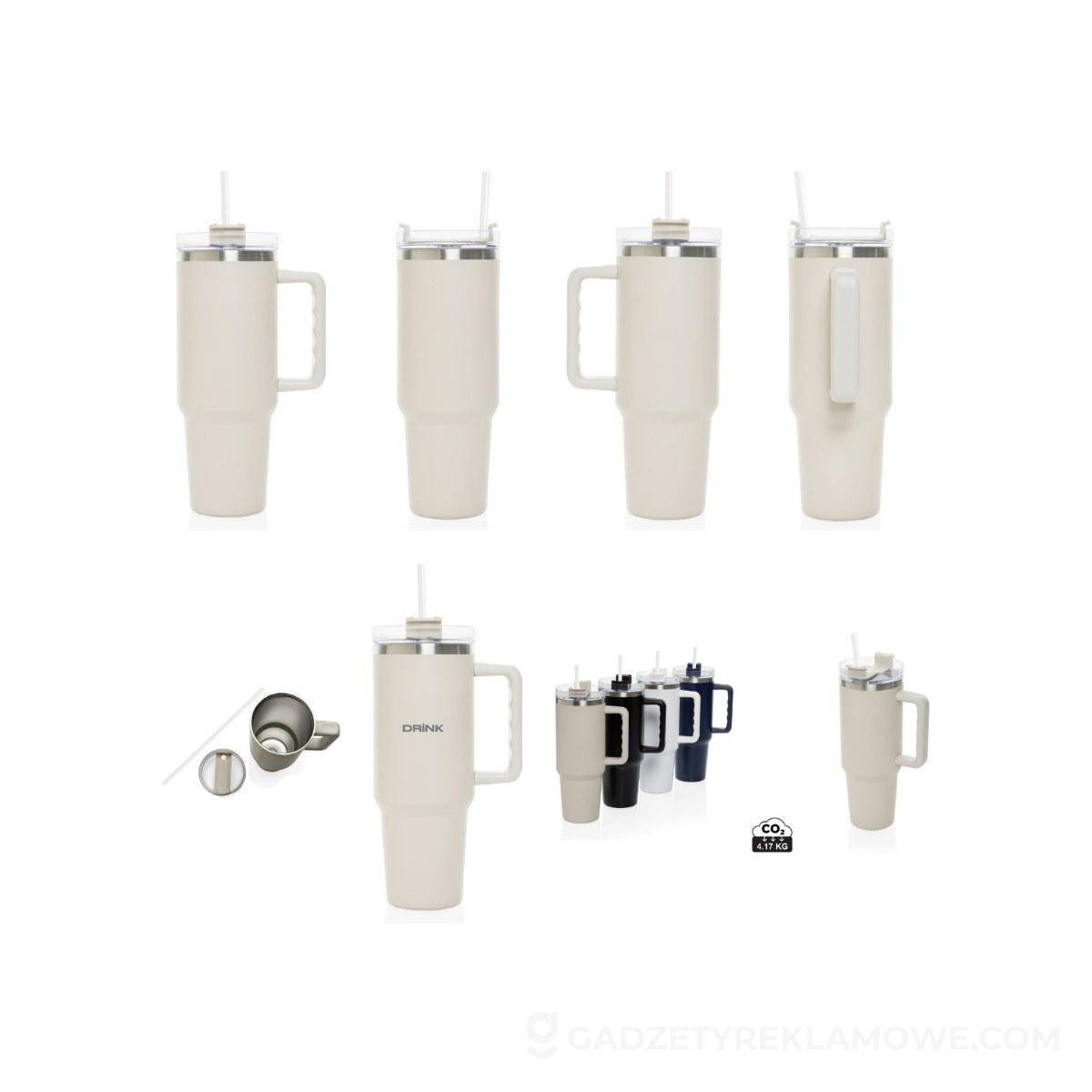 Kubek termiczny 1200 ml Stadley - szary