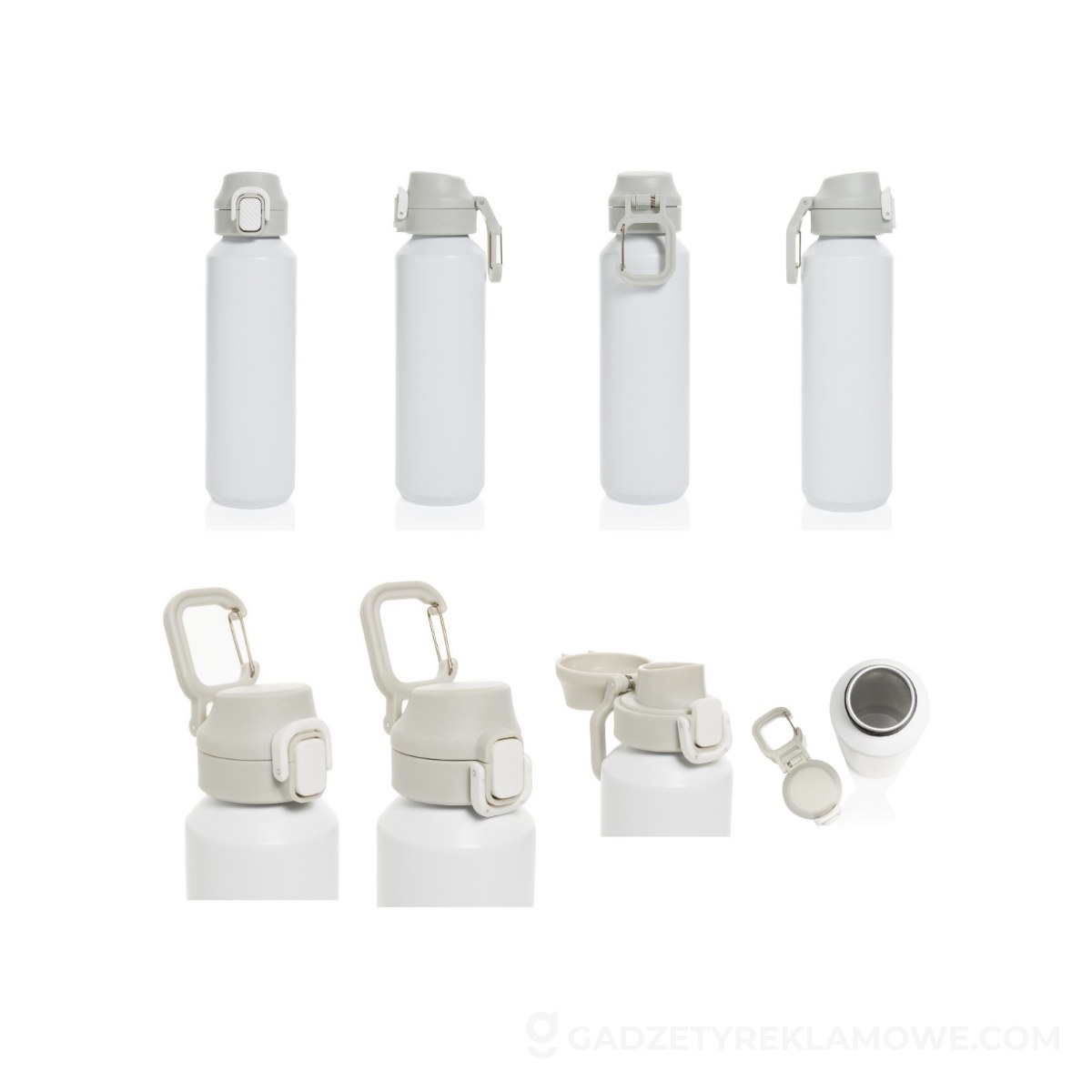 Butelka sportowa Via 600 ml - biała
