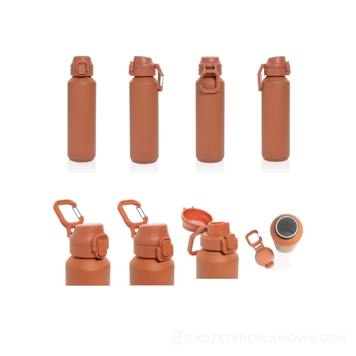Butelka sportowa Via 600 ml - pomarańczowa