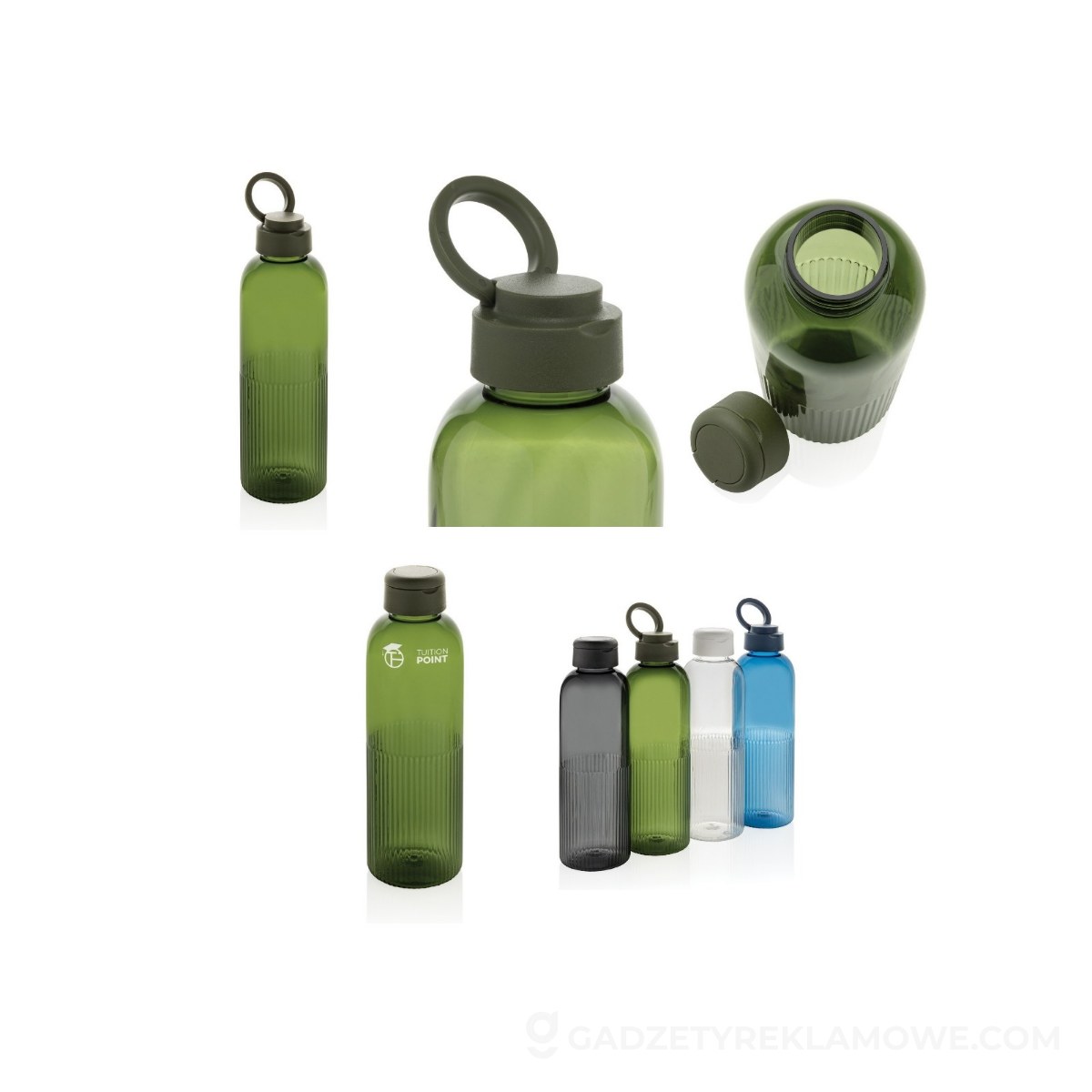 Butelka sportowa Ripple 750 ml rPET - zielona
